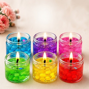 This Home Decoration Seashell Jell Glass Candles Tea Light Candles In Glass Holder Provides A Reliable Solution For Home Decoration And Routine Lighting Needs.