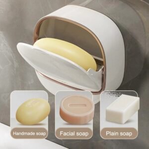 photo_1787418471207_1 1PC Soap Box Wall Mounted Light Luxury Soap Holder Designed For Convenience And Style.