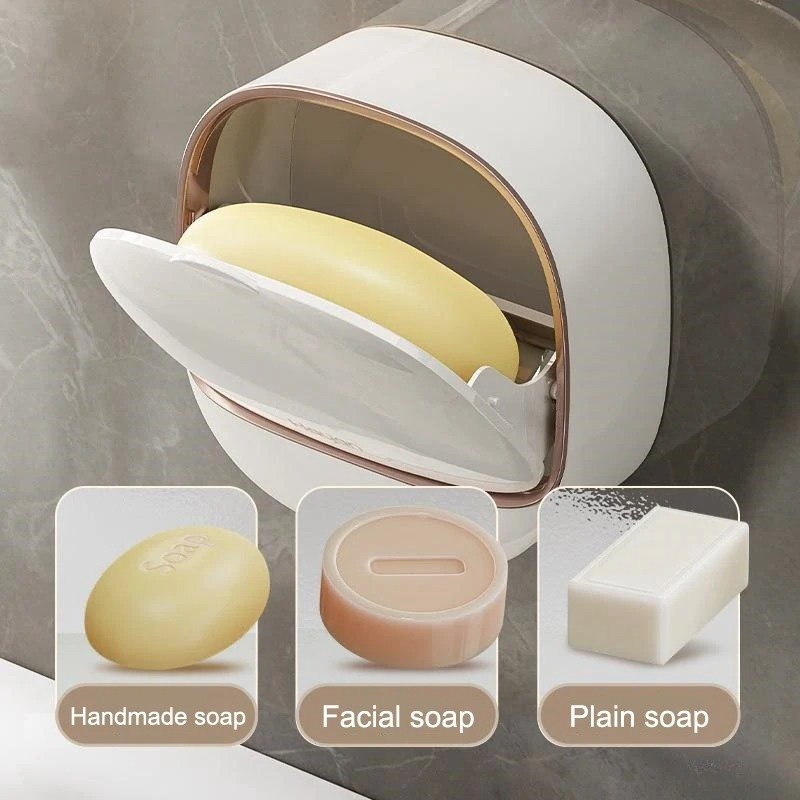 1PC Soap Box Wall Mounted Light Luxury Soap Holder Designed For Convenience And Style.