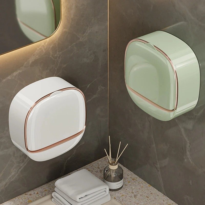 1PC Soap Box Wall Mounted Light Luxury Soap Holder Designed For Convenience And Style. - Image 3