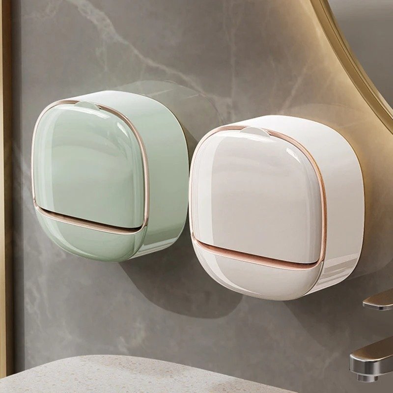 1PC Soap Box Wall Mounted Light Luxury Soap Holder Designed For Convenience And Style. - Image 4