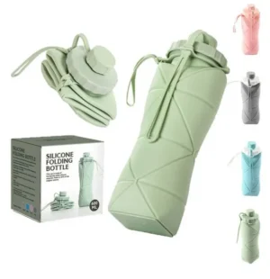 High-quality foldable silicone water bottle made from safe,