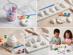 photo_1787811902296_0 DIY Paint Kit For Kids Creative Play And Party Favors With Unpainted Plaster Figures Daisy Grapes Pineapple