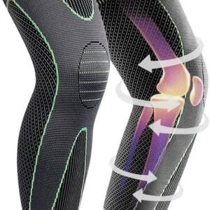 1-pcs-compression-knee-pads-support-sleeve-protector-elastic-kneepad-brace-spring-support-volleyball-running-silicone-long-full-legs-sleeve-arthritis-running-gym-sport