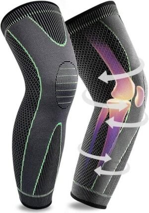 photo_1787942368093_5 1 PCS Compression Knee Pads Support Sleeve Protector Elastic Kneepad Brace Spring Support Volleyball Running Silicone Long Full Legs Sleeve Arthritis Running Gym Sport